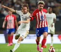 马德里竞技西甲击败瓦伦西亚格列兹曼抽射得分